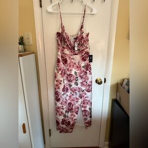 Express Floral Pink and White Dress